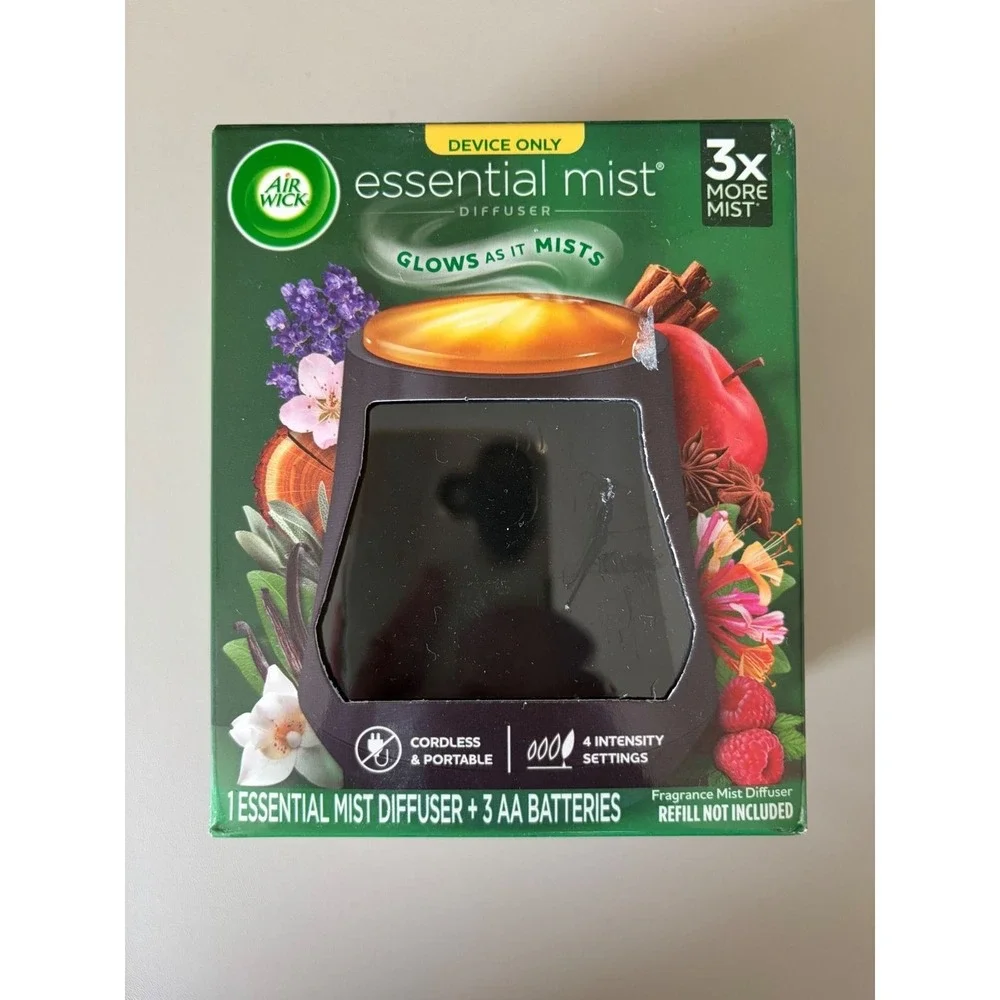 Air Wick Essential Mist Diffuser Black Cordless Portable Fragrance Mist Device